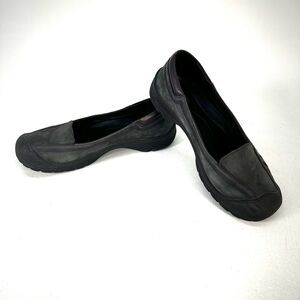 Keen Barika Slip On Loafers Women’s Size 8 Black Purple Stitching